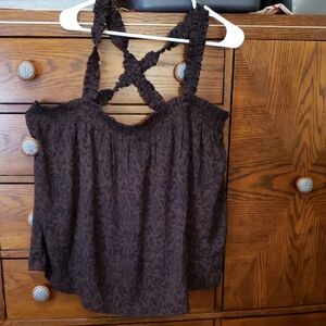 Reitmans Dark Brown Camisole with Textured Straps